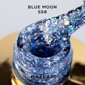 Makear S56 Blue Moon 8ml kolekcja Stellar brokatowy lakier hybrydowy HemaFree