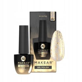 Makear S57 Gold Star 8ml kolekcja Stellar brokatowy lakier hybrydowy HemaFree