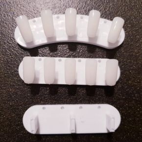 Pomocnik do wzorków komplet 3x holder na 13 tipsów uchwyt stojak holder do wzorków i zdobień różowy