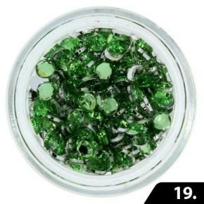 19. Cyrkonie imitacja szkła Green 2mm 100szt