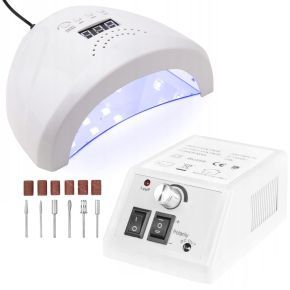 Zestaw do manicure frezarka do paznokci 48W i lampa UV LED 48W