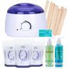 Zestaw do depilacji woskiem twardym Italwax Top Line Orchid 300g + podgrzewacz + 2 x żel + szpatułki + talk - 1
