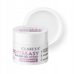 Claresa Soft&Easy Builder Gel Milky White 12g żel budujący samopoziomujący do paznokci