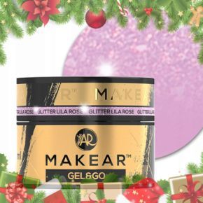 Makear Gel&Go GG24 Glitter Lila Rose 15ml budujący żel do paznokci