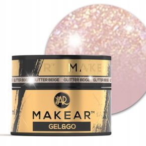 Makear Gel&Go GG25 Glitter Beige 15ml budujący żel do paznokci