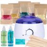 Zestaw do depilacji woskiem w dropsach - 5 x wosk ItalWax + podgrzewacz + preparaty + akcesoria - 2