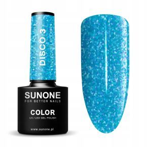 Sunone Disco 3 brokatowy lakier hybrydowy 5ml