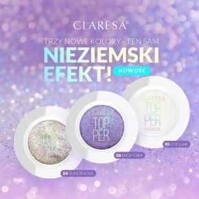 Claresa Topper EyeShadow 04 Supernova cień do powiek z mieniącymi drobinkami 3g