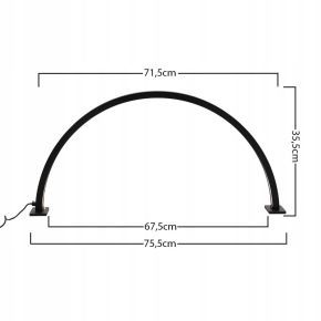 Lampa bezcieniowa kosmetyczna LED łuk HQ-75X 35W biurkowa czarna rozmiar L