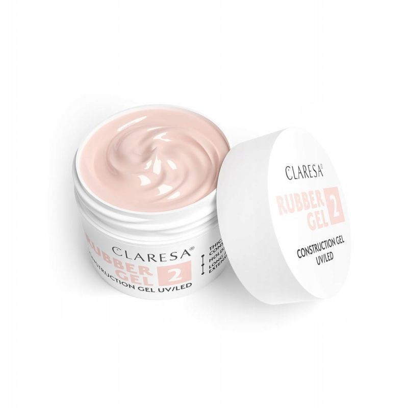 Claresa Rubber Gel 2 budujący żel do przedłużania paznokci ciepły jasny róż 12g