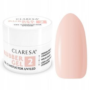 Claresa Rubber Gel 2 budujący żel do przedłużania paznokci ciepły jasny róż 12g