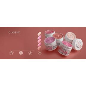 Claresa Rubber Gel 2 budujący żel do przedłużania paznokci ciepły jasny róż 12g