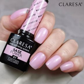 Claresa Base Power 07 (cukierkowy róż) - bezkwasowa baza budująca do paznokci 5ml