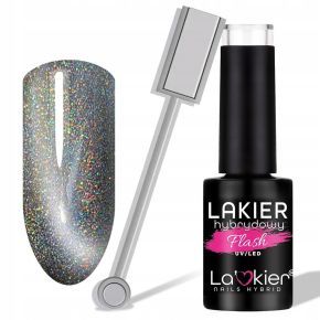 Zestaw La'Kier Aurora Blaze lakier hybrydowy z efektem cat eye, flash i holo + magnetyzer