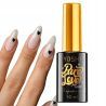 Yoshi Pure Love Top BLACK UV z drobinkami w kształcie serduszek do lakierów hybrydowych 10ml - 2