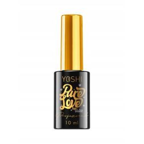 Yoshi Pure Love Top BLACK UV z drobinkami w kształcie serduszek do lakierów hybrydowych 10ml