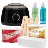 Zestaw do depilacji 2x wosk w puszce (Rose, Honey) + podgrzewacz + 2x preparat + szpatułki + paski - 2