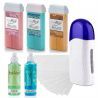 Zestaw do depilacji 3x wosk w rolce (Aquamarine, Amber, Rose Oil) + podgrzewacz + 2x preparat + paski - 2