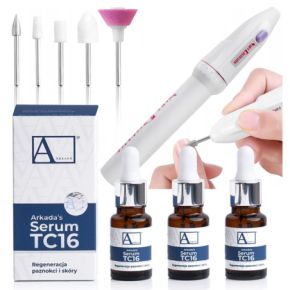 Arkada Zestaw: Serum kolagenowe TC16 11ml 3 sztuki + frezarka mini do paznokci