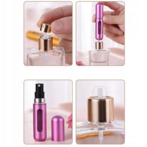 Atomizer do perfum perfumetka z dozownikiem buteleczka 5ml czarna