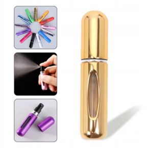 Atomizer do perfum perfumetka z dozownikiem buteleczka 5ml złota