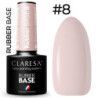 Claresa Baza Rubber 8 kolorowa hybrydowa baza kauczukowa 5g - 1