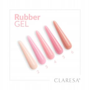 Claresa Rubber Gel 5 budujący żel do przedłużania paznokci średni róż, wpadający w fiolet 45g