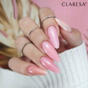 Claresa Rubber Gel 5 budujący żel do przedłużania paznokci średni róż, wpadający w fiolet 45g