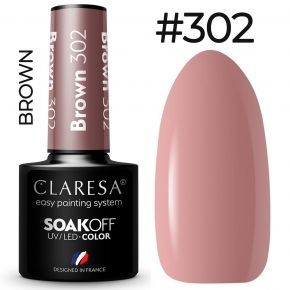 Claresa Brown 302 kolorowy lakier hybrydowy 5g