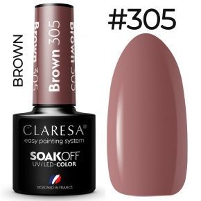 Claresa Brown 305 kolorowy lakier hybrydowy 5g