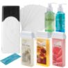 ItalWax Zestaw do depilacji - podgrzewacz (czarny korek) + 3x wosk w rolce 100ml Rose, White Chocolate i Honey + preparaty + paski + talk - 2