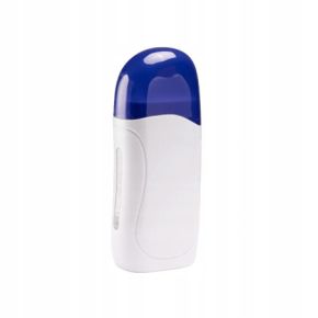 ItalWax Zestaw do depilacji - podgrzewacz (niebieski korek) + 2x wosk w rolce 100ml Rose i Azulene + paski 50 sztuk