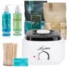 ItalWax Zestaw do depilacji - podgrzewacz 100W + 2x wosk twardy 500g + preparaty + szpatułki + talk - 2