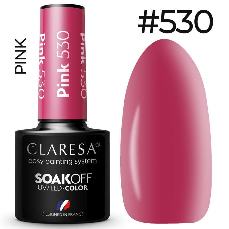 Claresa Pink 530 kolorowy lakier hybrydowy 5g