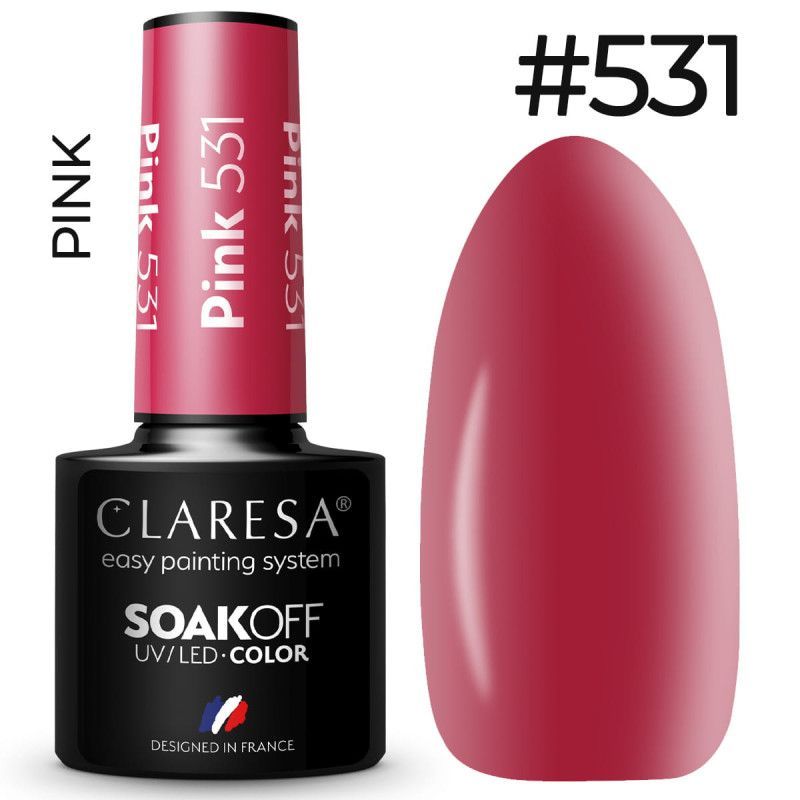 Claresa Pink 531 kolorowy lakier hybrydowy 5g
