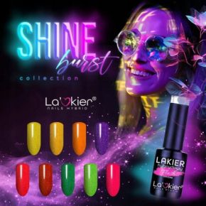 La'kier Zestaw Shine Burst Flash Neon neonowe lakiery hybrydowe z efektem flash 9 sztuk cała kolekcja