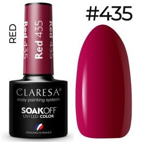 Claresa Red 435 kolorowy lakier hybrydowy 5g