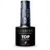 Claresa Top No Wipe Glitter Silver galaktyczny blask nawierzchniowy lakier hybrydowy 5g - 1