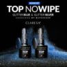 Claresa Top No Wipe Glitter Silver galaktyczny blask nawierzchniowy lakier hybrydowy 5g - 2