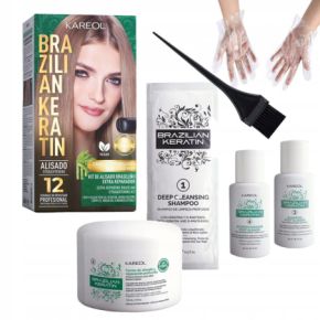 Zestaw Kareol Brazilian Keratin do prostowania włosów dla delikatnych włosów naprawczy wegański