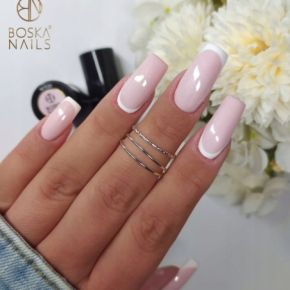 Boska Nails Zestaw do paznokci hybrydowych - Base Coat 6ml + Top No Wipe 6ml + pilnik do paznokci 10 sztuk