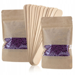 ItalWax Minizestaw do depilacji 2x wosk twardy w granulkach Plum + szpatułki