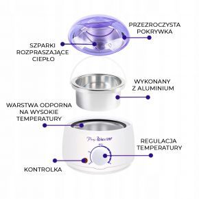 Zestaw do depilacji bezpaskowej podgrzewacz 6x wosk twardy ItalWax kosmetyki
