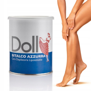 Xanitalia Doll Bitalco Azzurra 800ml łagodny wosk w puszce do depilacji paskowej z talkiem