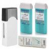 Depilacja zestaw 2x wosk elastyczny ItalWax FLEX AQUAMARINE podgrzewacz paski - 1