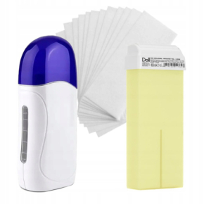 Xanitalia Doll Zestaw do depilacji ciała - podgrzewacz + wosk w rolce Limone 100ml + paski