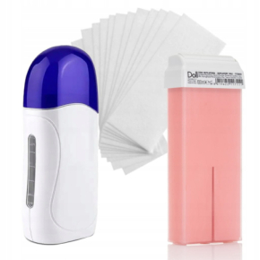 Xanitalia Doll Zestaw do depilacji ciała - podgrzewacz + wosk w rolce Rosa 100ml + paski