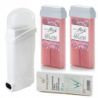 Depilacja zestaw 2x wosk elastyczny ItalWax FLEX ROSE OIL podgrzewacz paski - 2