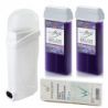 Depilacja zestaw 2x wosk elastyczny ItalWax FLEX WINE podgrzewacz paski - 2