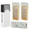 Depilacja zestaw 2x wosk ItalWax Zinc Oxide Flex z tlenkiem cynku podgrzewacz paski - 1
